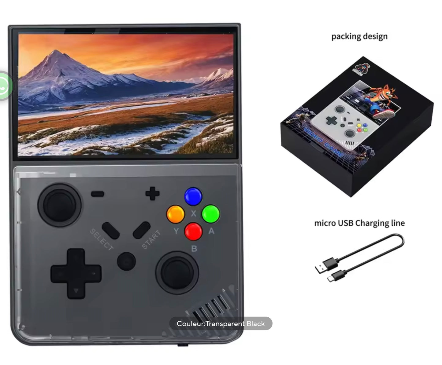 30000 jeux gratuits Console de jeu portable Mini lecteur de jeu portable Open Source Écran HD 4,3 pouces pour PSP/PS1/N64...