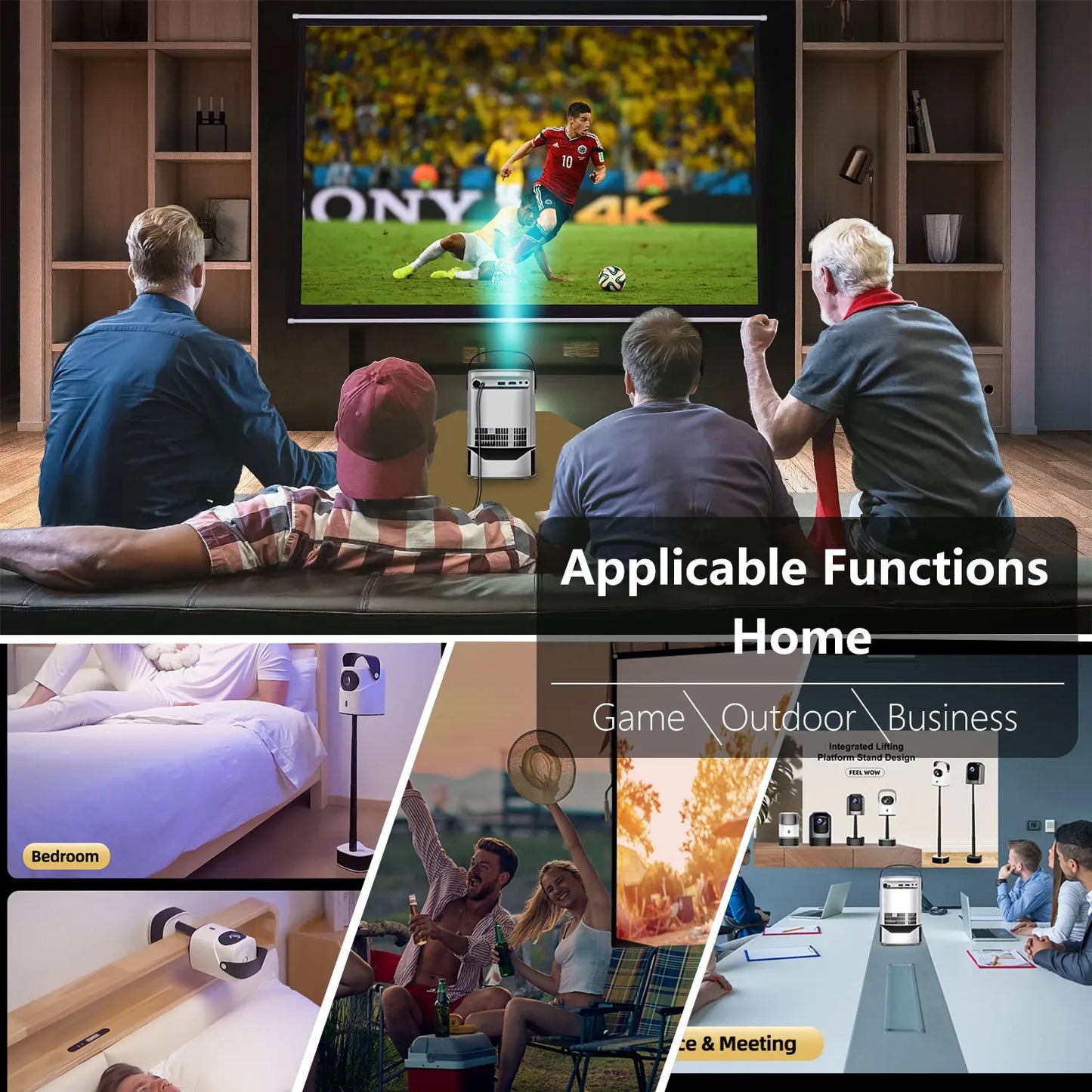 Vidéoprojecteur wifi 240 ANSI 4K LCD Full HD cinema